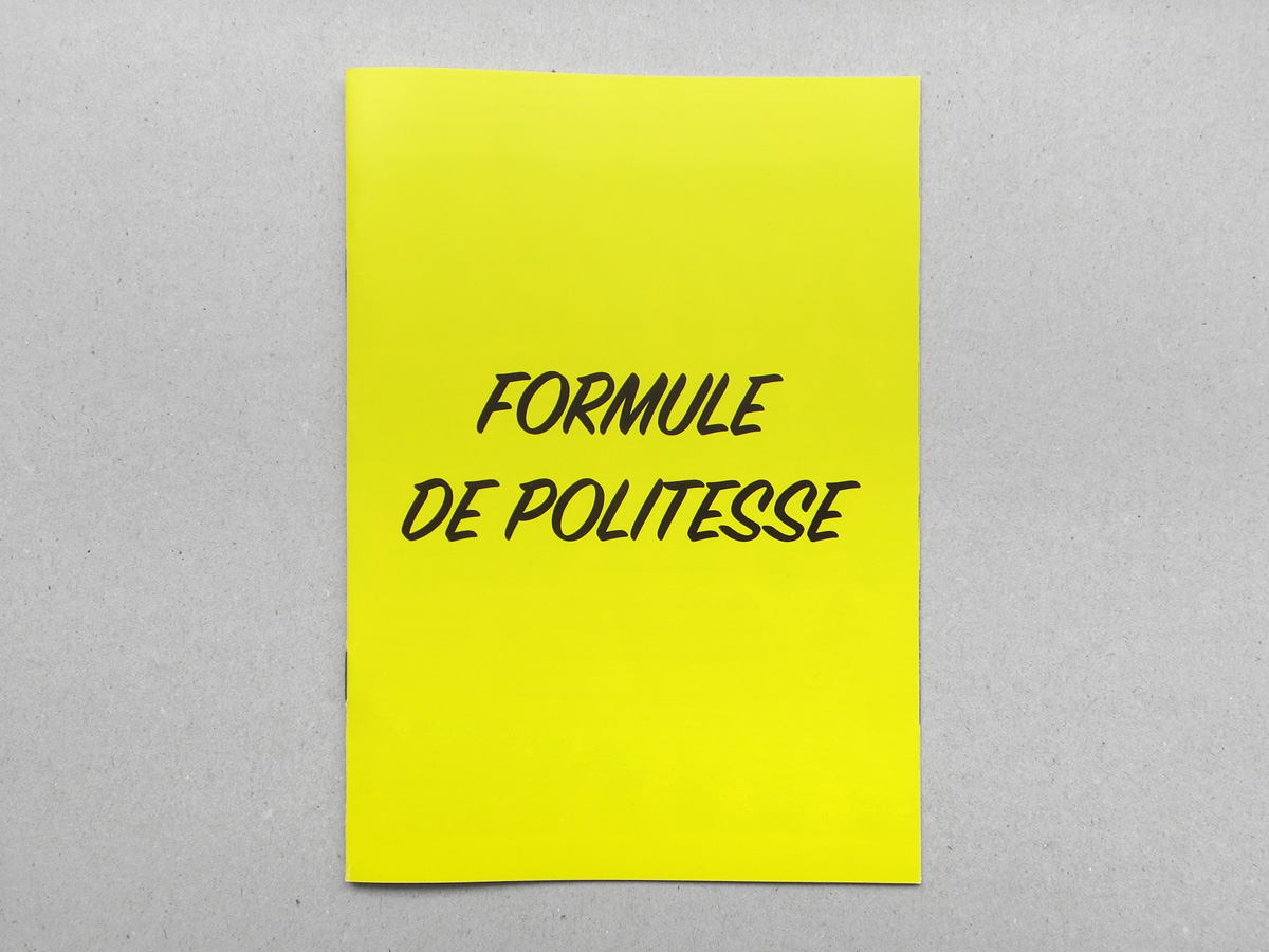 Elsa Werth, Formule de politesse, 2019_vue1